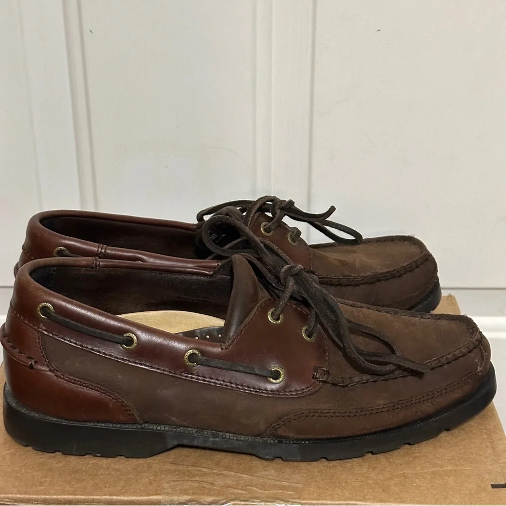 Freeman Men’s 10M Morgan Boat Slip On Leather Shoes - Brown FMC-4222 New W/O Box